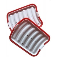 Hot sell product 6 even cover silicone sausage mold 180 g hot dog crisper DIY homemade sausage mold kitchen baking