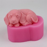 Y1014 Cute dog shaped 3D silicone cake molds dog silicone soap molds