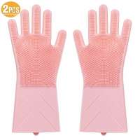 Food grade silicone hand kitchen gloves bbq baking fruit washing