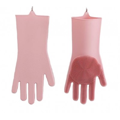 gloves silicon cleaning glove New Design Anti-Slip Kitchen Gloves Reusable Brush Scrubbing Multipurpose